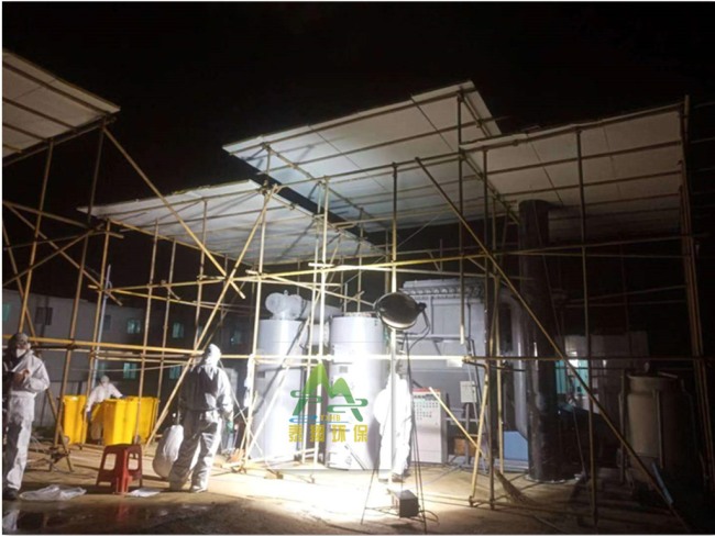 武漢火神山醫(yī)院垃圾焚燒爐工作現(xiàn)場(chǎng)