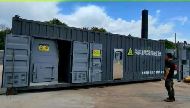 移動(dòng)式醫(yī)療垃圾應(yīng)急處理設(shè)備使用現(xiàn)場